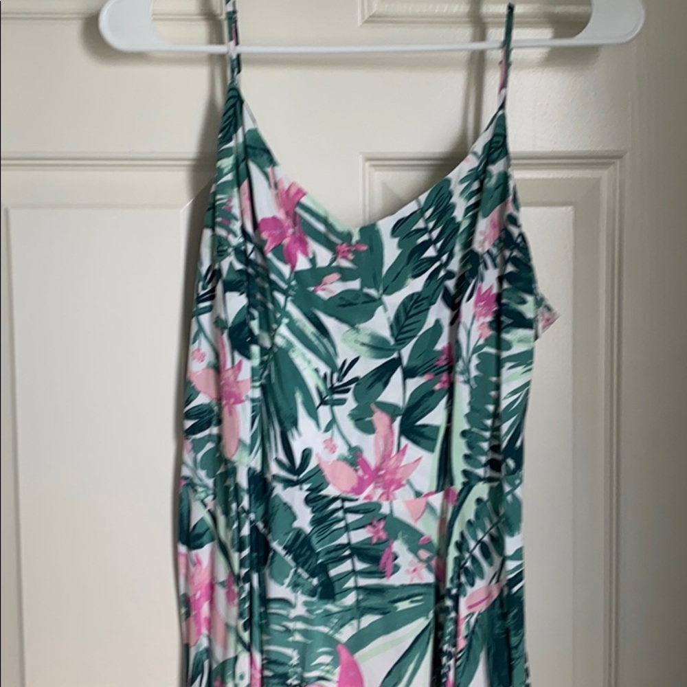 Tropical Floral Print Dress